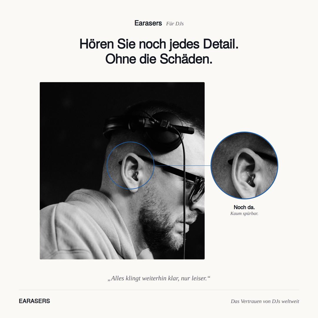 Earasers DJ Ohrstöpsel