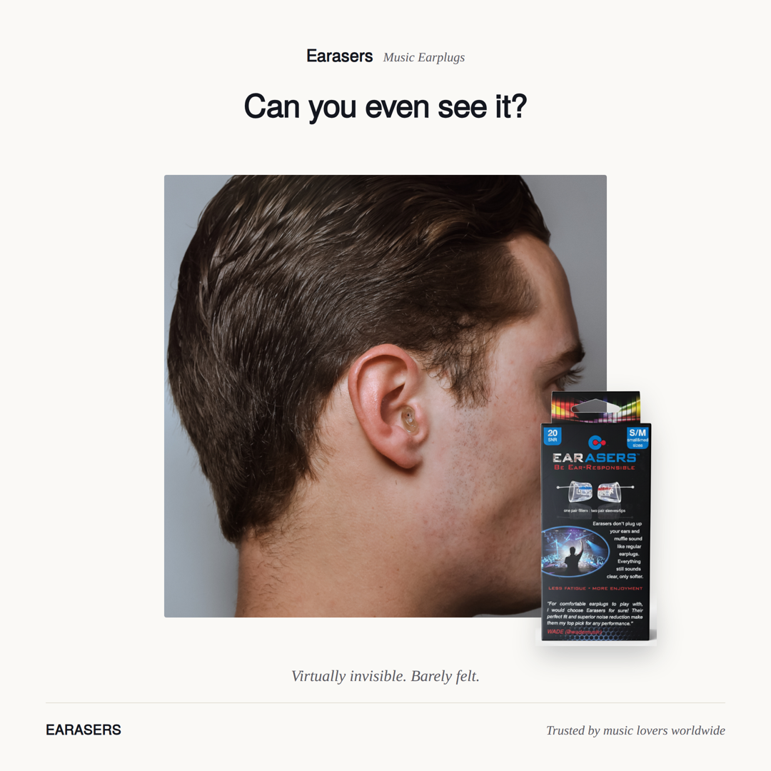Earasers Music Earplugs